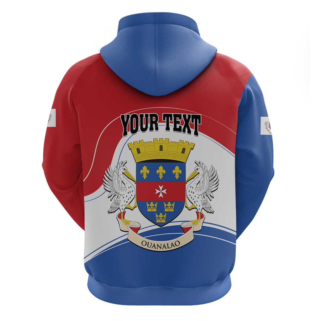 Personalised Saint Barthelemy Hoodie Ouanalao Coat of Arms LT01