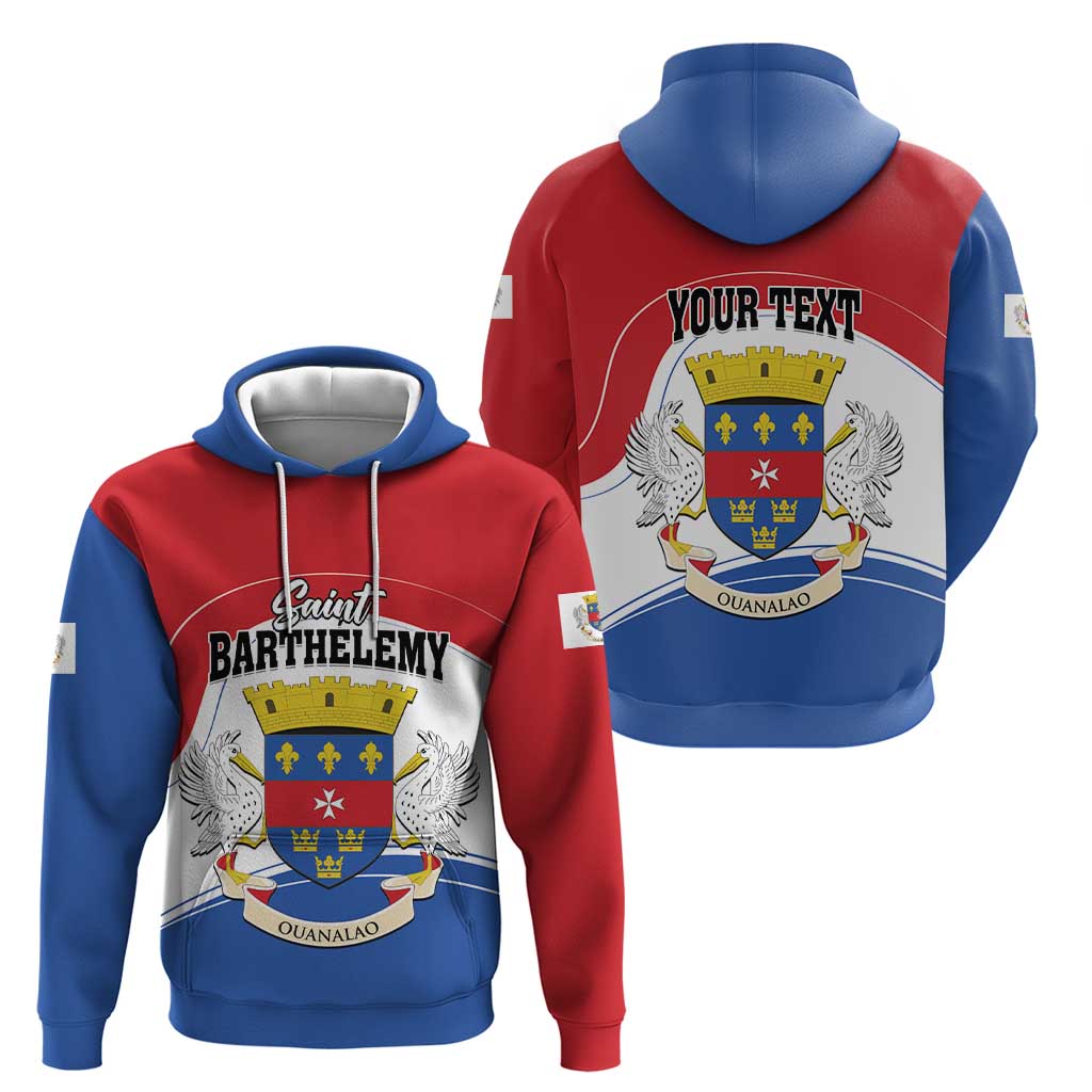 Personalised Saint Barthelemy Hoodie Ouanalao Coat of Arms LT01
