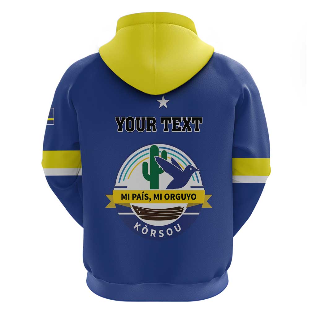 Personalised Curacao Hoodie Pais Korsou Coat of Arms LT01