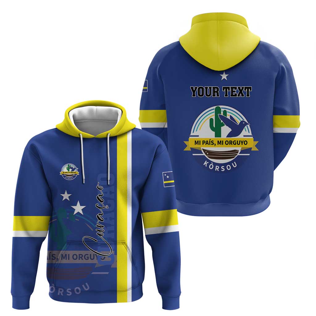 Personalised Curacao Hoodie Pais Korsou Coat of Arms LT01