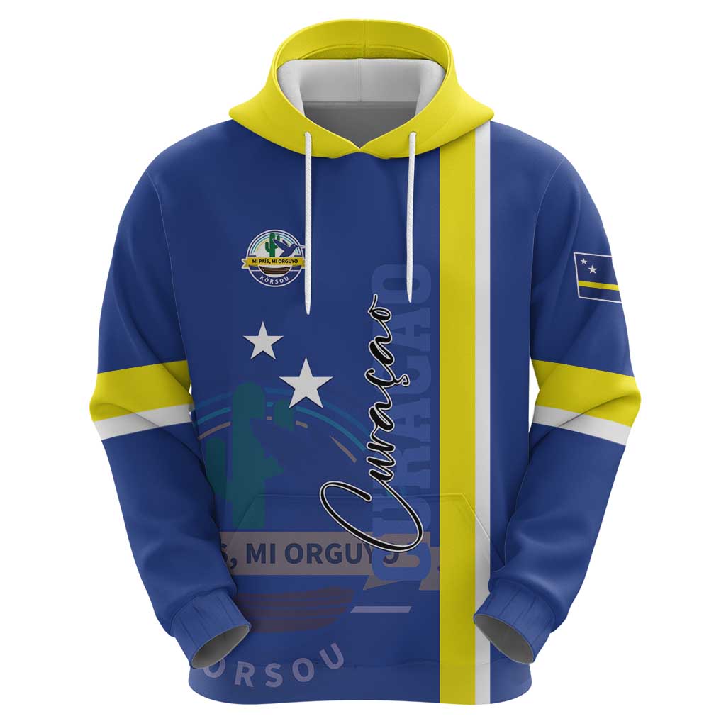 Personalised Curacao Hoodie Pais Korsou Coat of Arms LT01