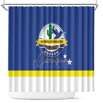 Curacao Shower Curtain Pais Korsou Coat of Arms LT01