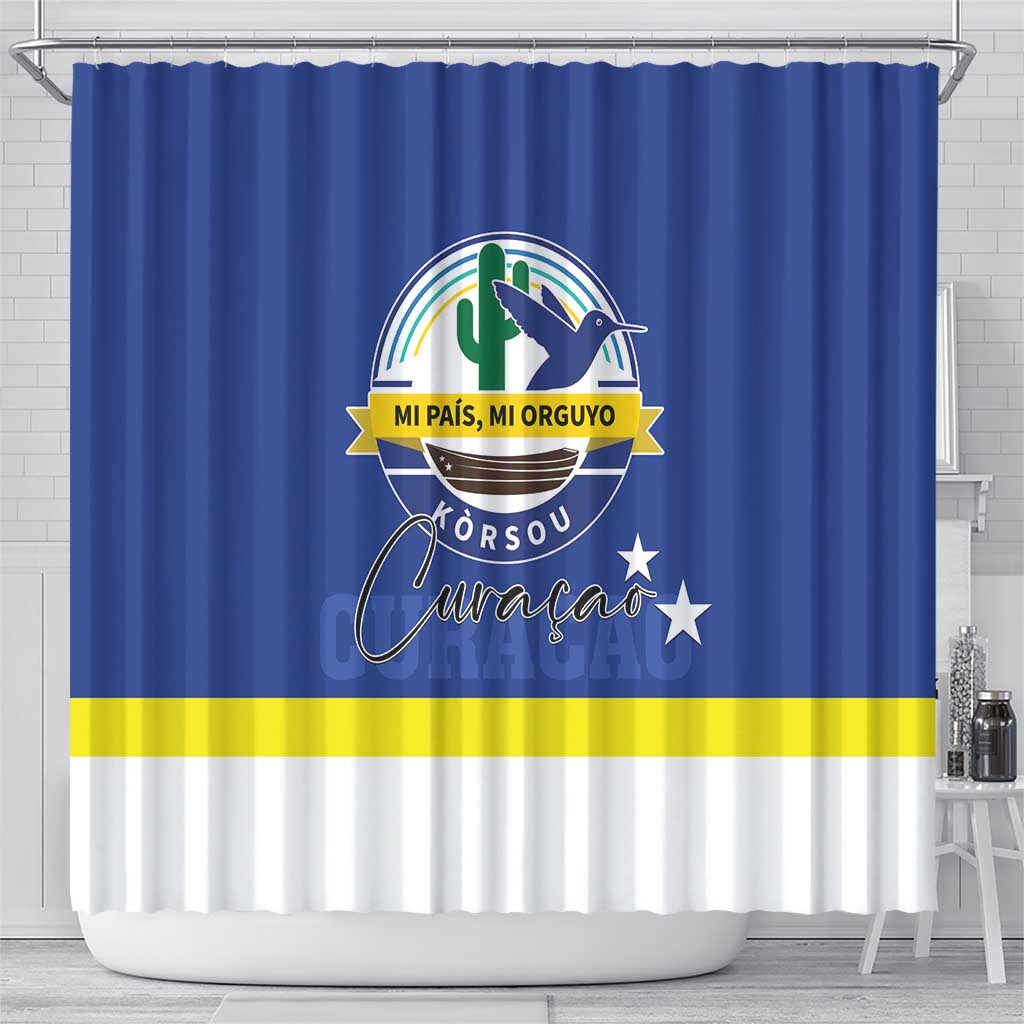 Curacao Shower Curtain Pais Korsou Coat of Arms LT01
