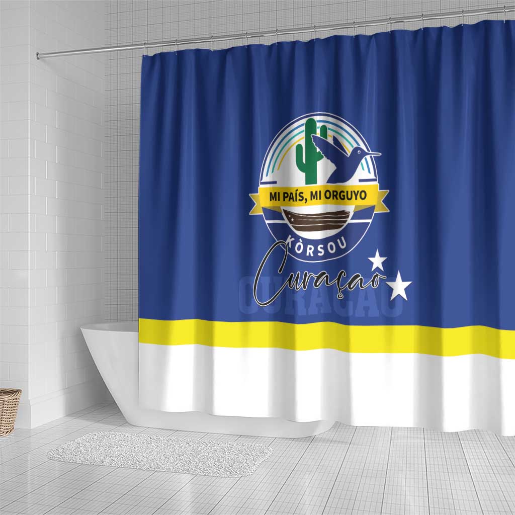 Curacao Shower Curtain Pais Korsou Coat of Arms LT01