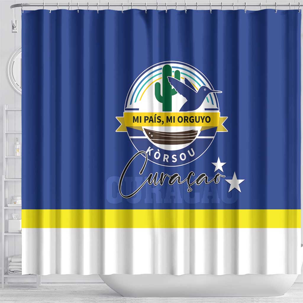 Curacao Shower Curtain Pais Korsou Coat of Arms LT01