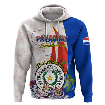 Paraguay Independence Day Hoodie Passion Flower Vintage Antique Naduti LT01