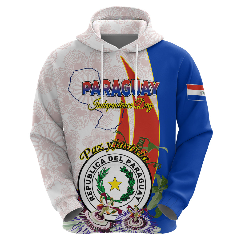 Paraguay Independence Day Hoodie Passion Flower Vintage Antique Naduti LT01