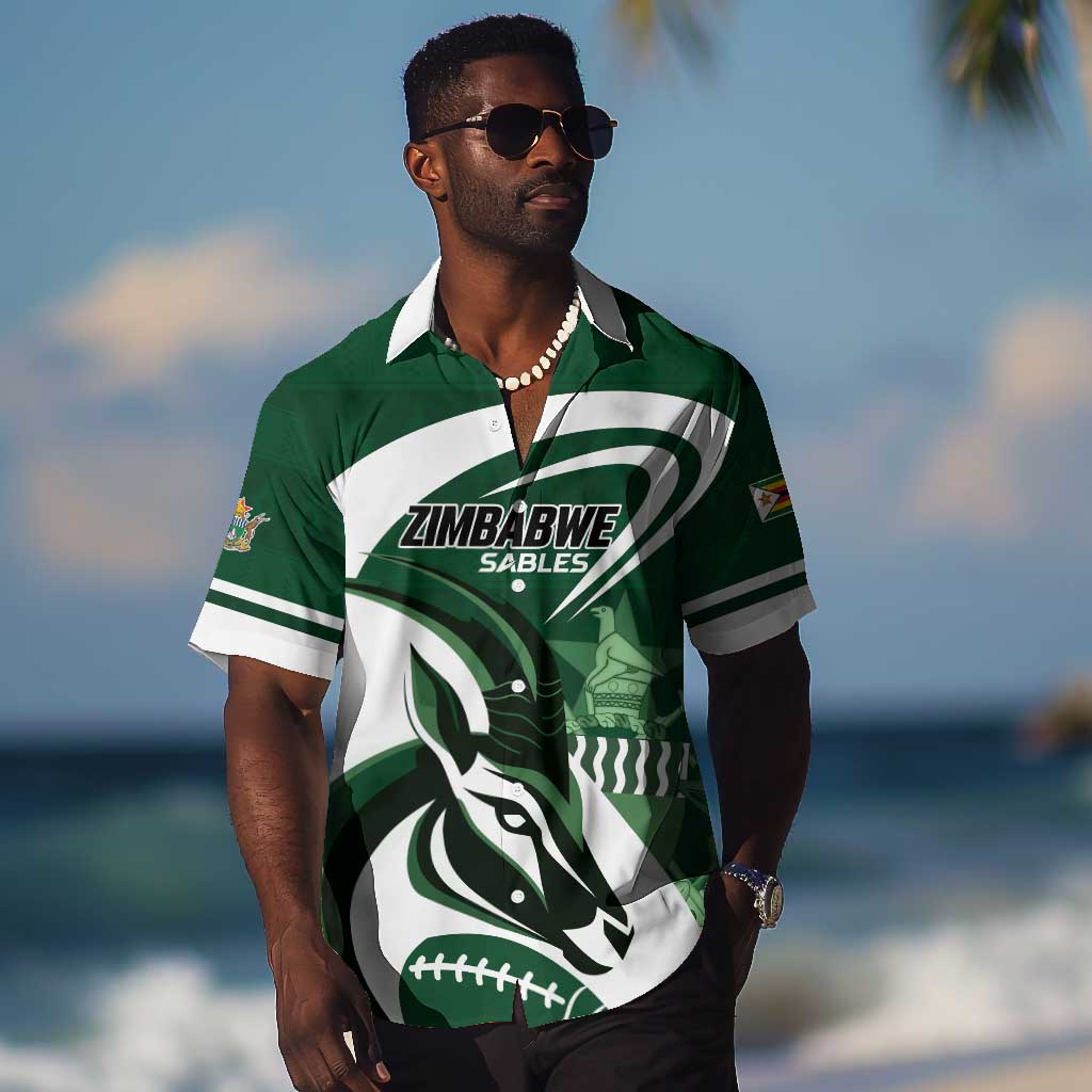 Custom Rugby Zimbabwe Hawaiian Shirt Sables Is The Champion LT01