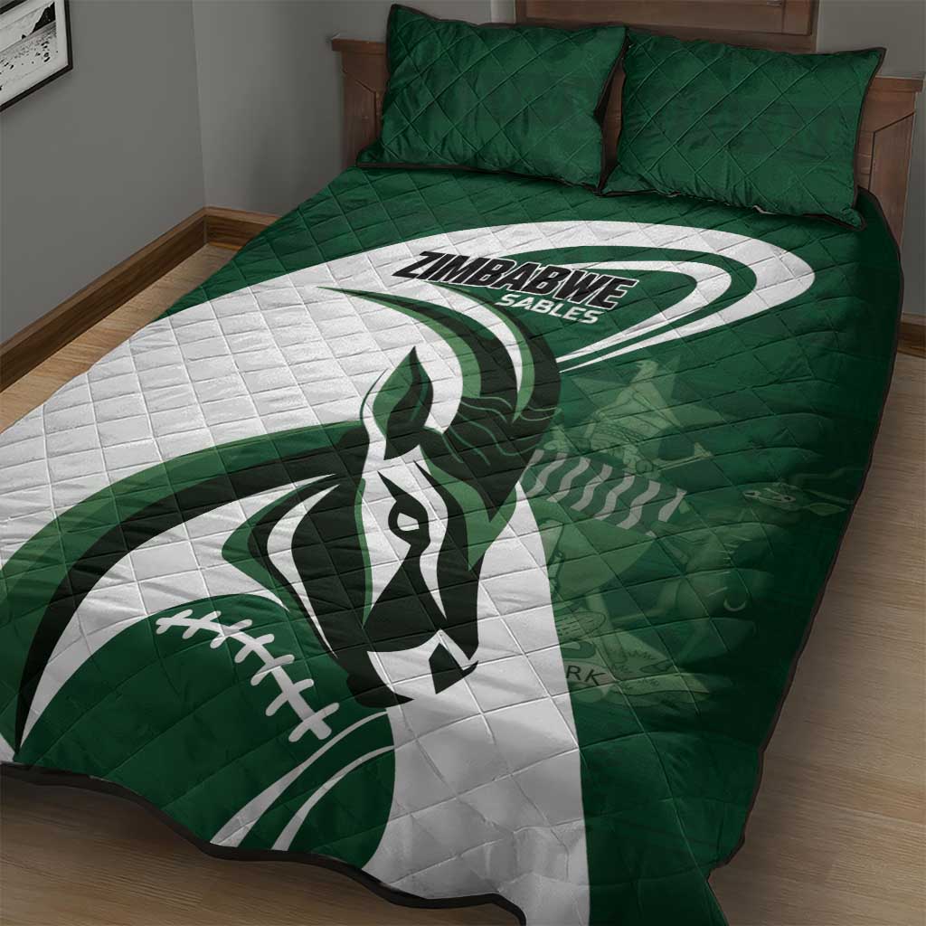 Rugby Zimbabwe Quilt Bed Set Sables Is The Champion LT01