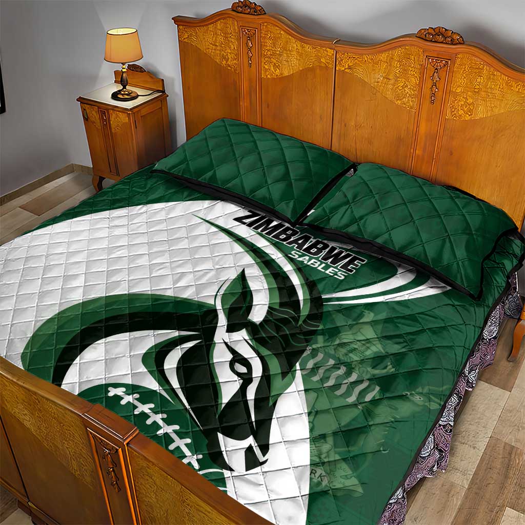 Rugby Zimbabwe Quilt Bed Set Sables Is The Champion LT01