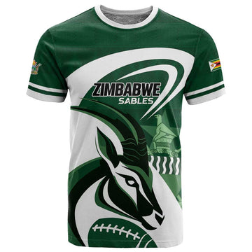 Custom Rugby Zimbabwe T shirt Sables Is The Champion LT01