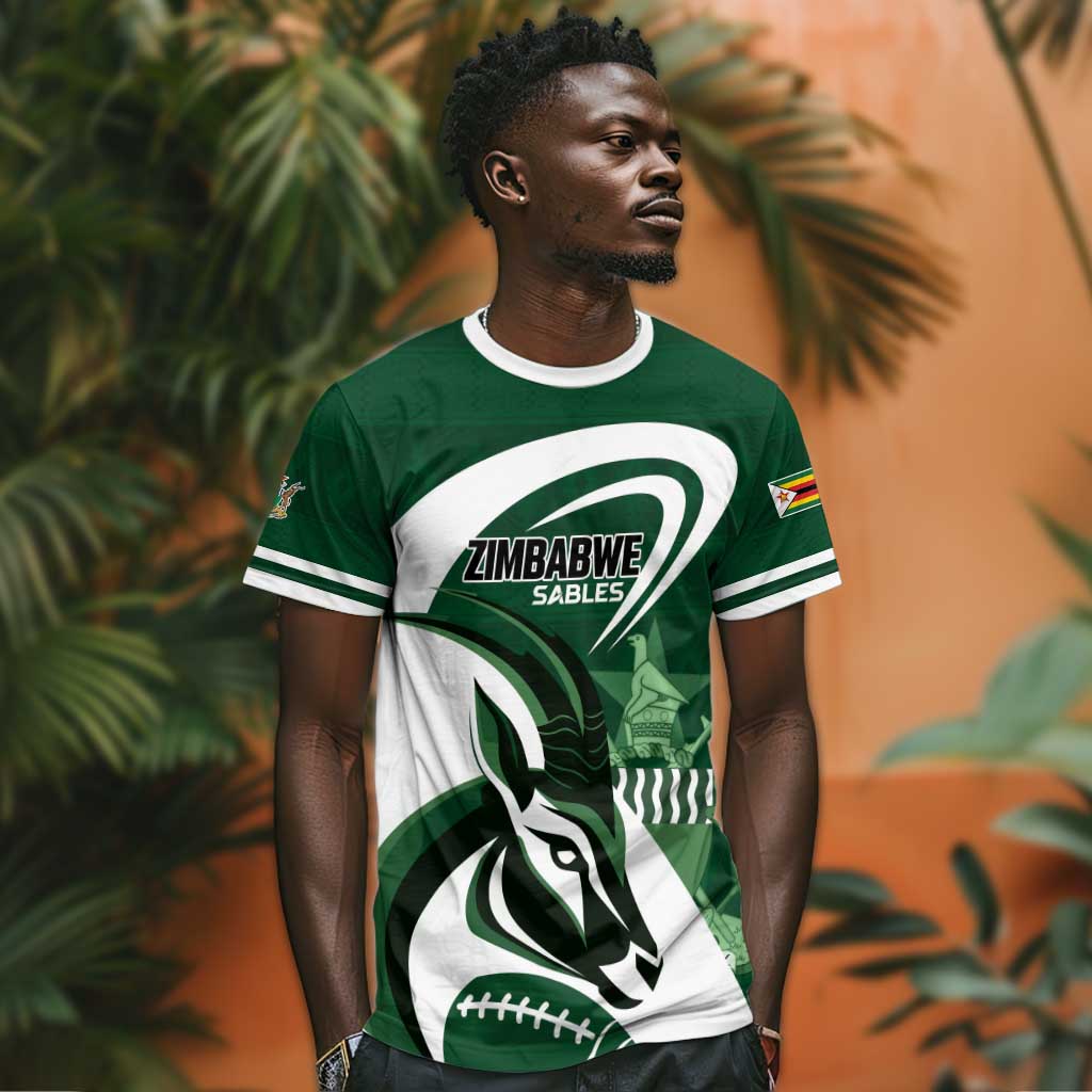 Custom Rugby Zimbabwe T shirt Sables Is The Champion LT01