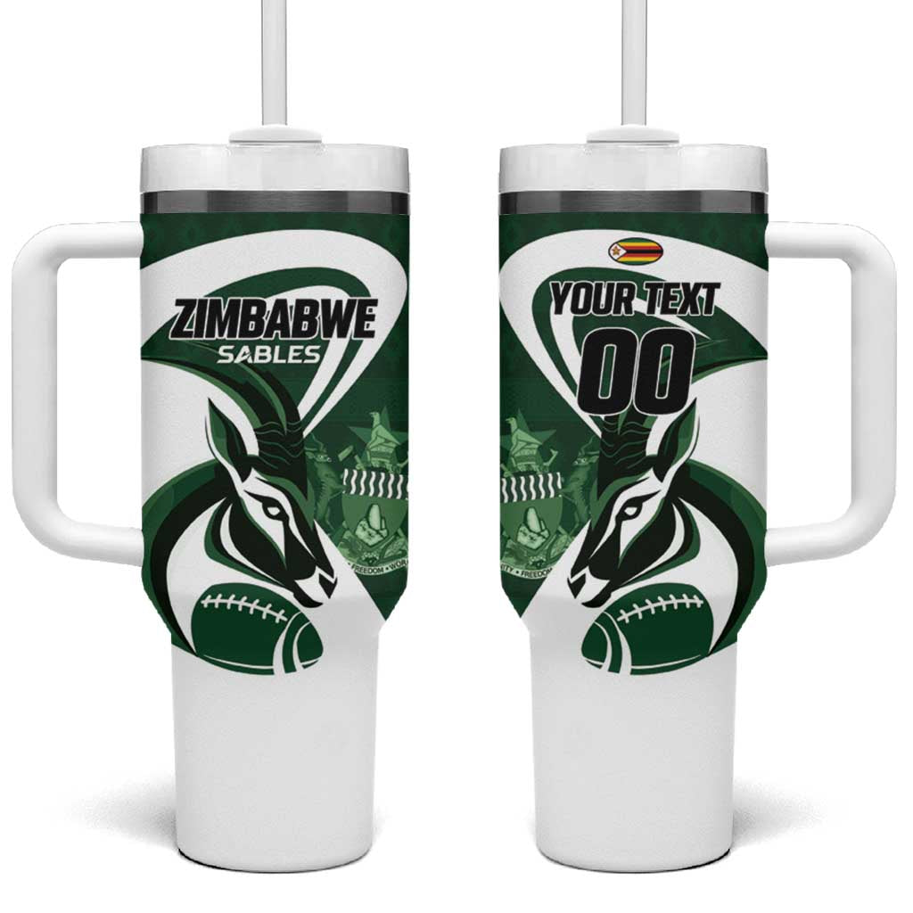 Custom Rugby Zimbabwe Tumbler With Handle Sables Is The Champion LT01