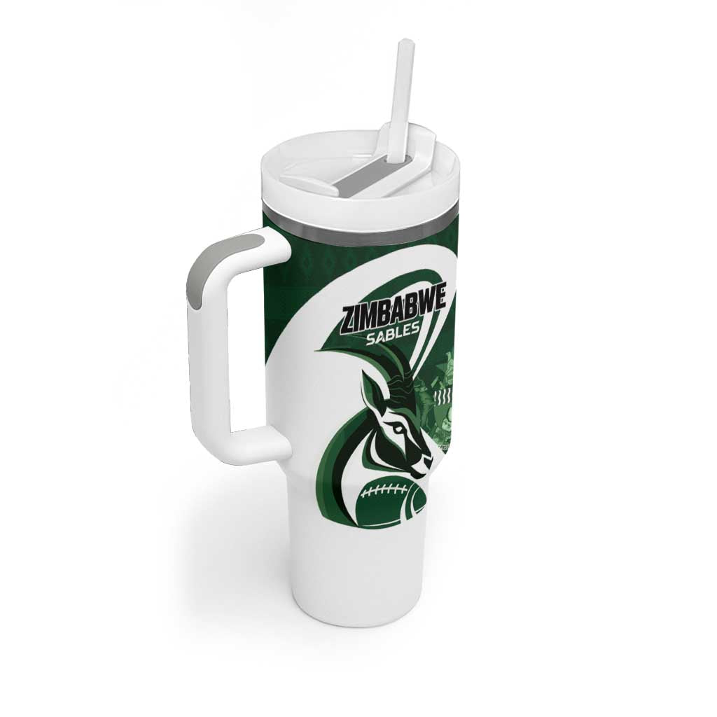 Custom Rugby Zimbabwe Tumbler With Handle Sables Is The Champion LT01