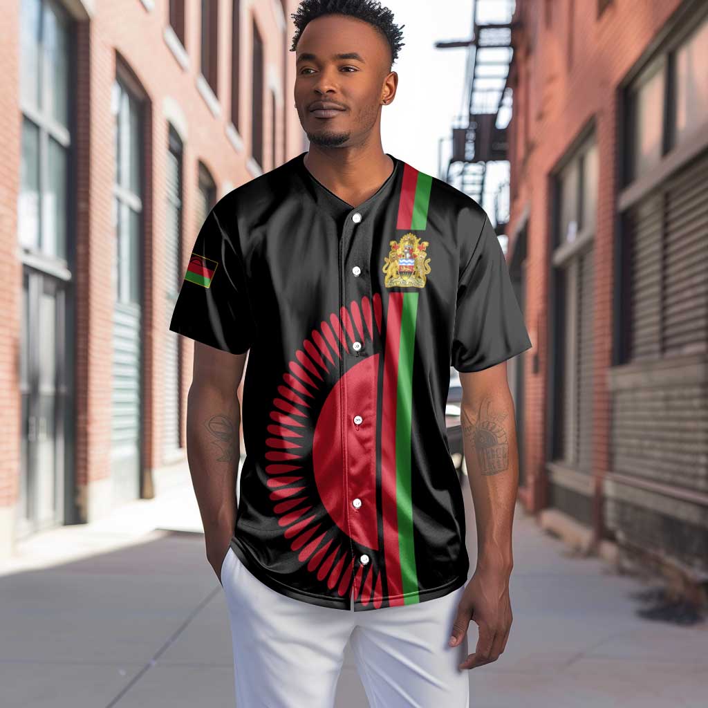 Personalized Malawi Baseball Jersey with Coat of Arms Flag Style LT01