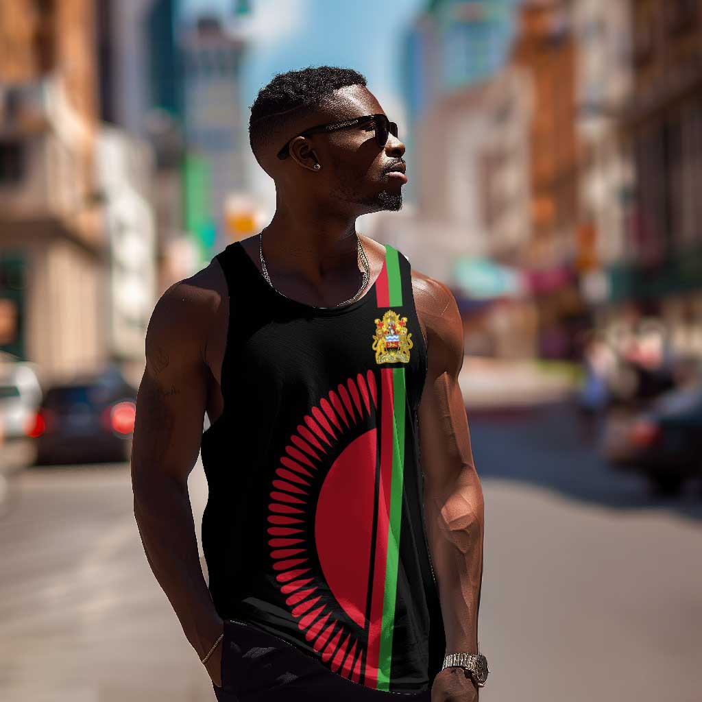 Personalized Malawi Men Tank Top with Coat of Arms Flag Style LT01