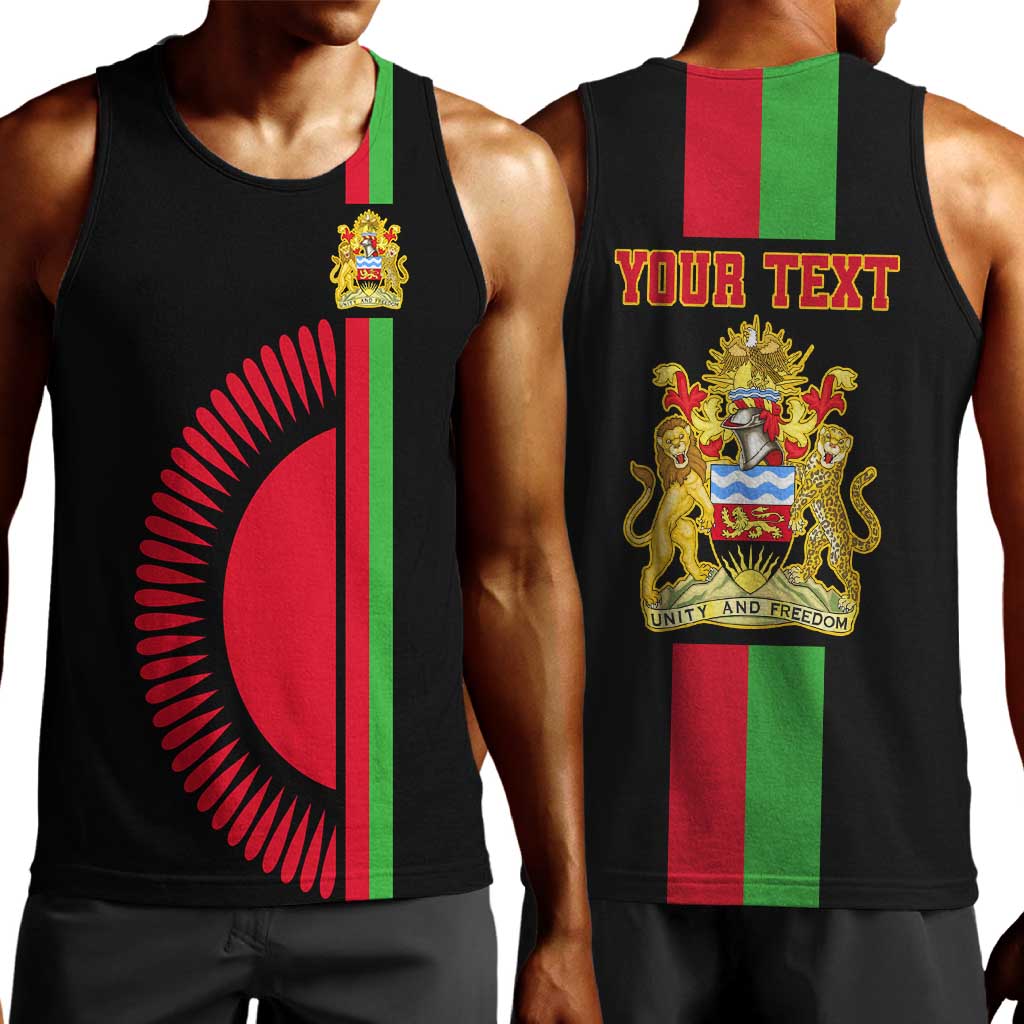 Personalized Malawi Men Tank Top with Coat of Arms Flag Style LT01