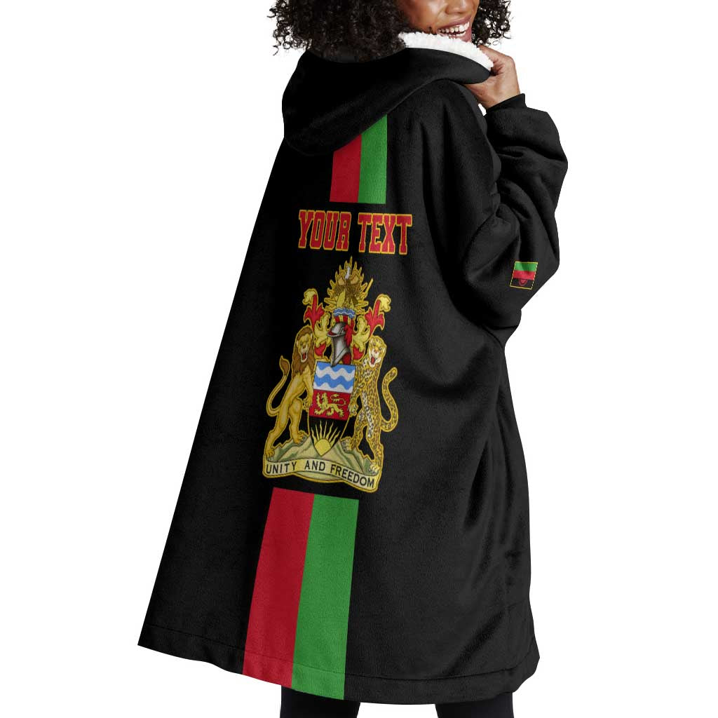 Personalized Malawi Wearable Blanket Hoodie with Coat of Arms Flag Style LT01