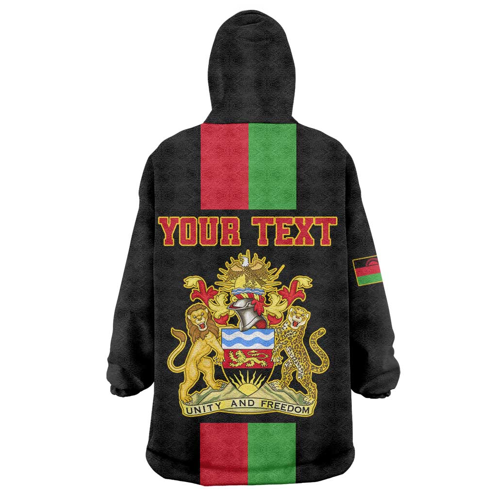 Personalized Malawi Wearable Blanket Hoodie with Coat of Arms Flag Style LT01