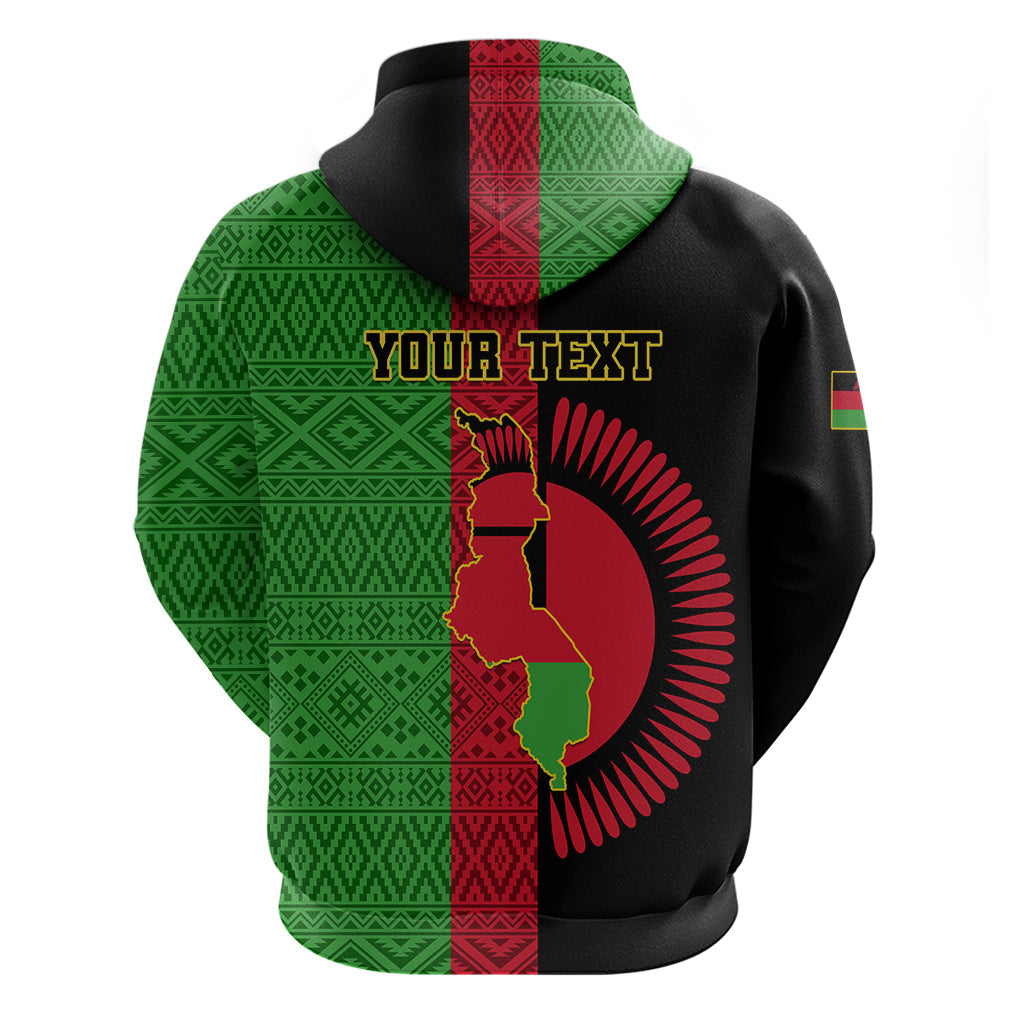 Personalised Malawi Hoodie With Coat Of Arms Mix African Pattern LT01