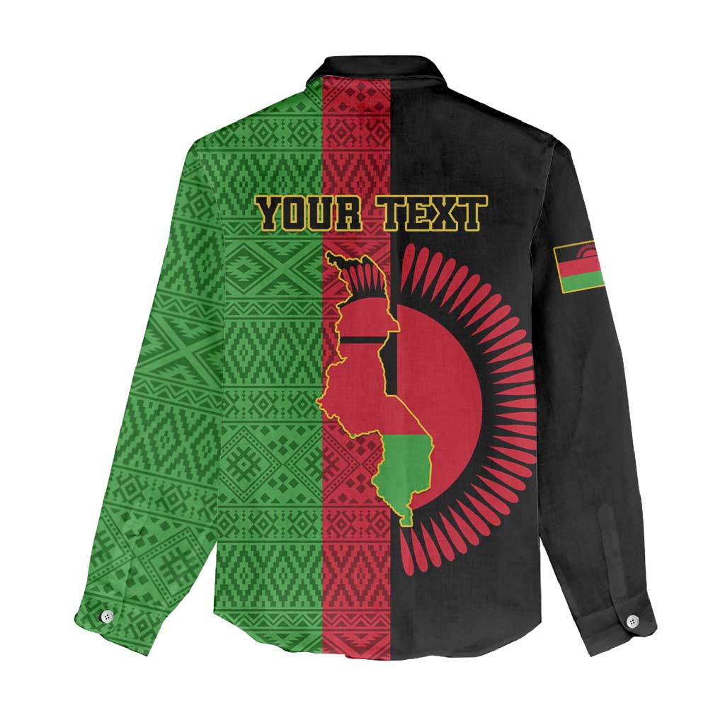Personalized Malawi Women Casual Shirt with Coat of Arms and African Pattern LT01