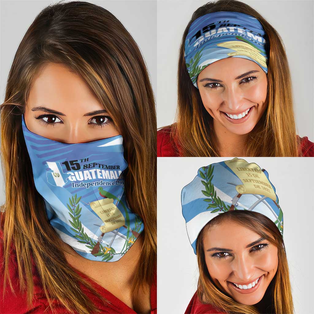 Guatemala Independence Day 1821 Neck Gaiter Libre crezca fecundo LT01