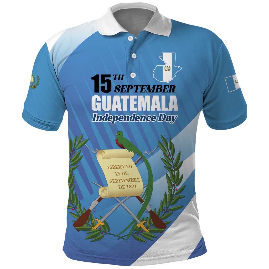 Guatemala Independence Day 1821 Polo Shirt Libre crezca fecundo LT01