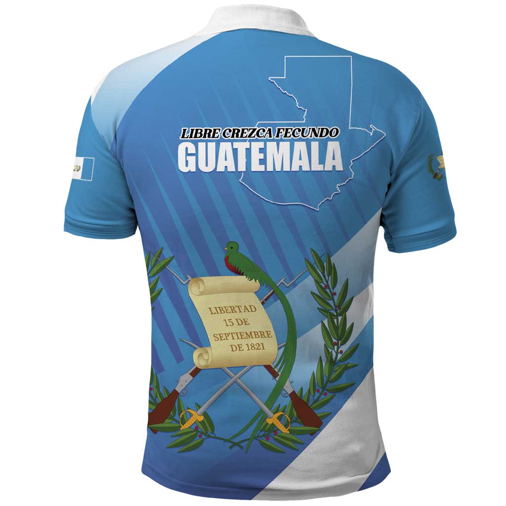 Guatemala Independence Day 1821 Polo Shirt Libre crezca fecundo LT01