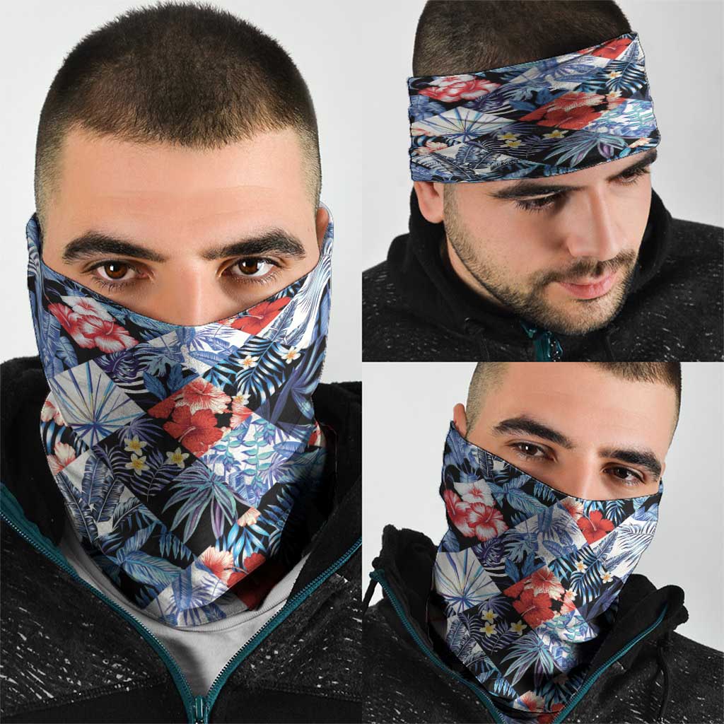 Hawaii Tropicana Blue Pattern Neck Gaiter LT01