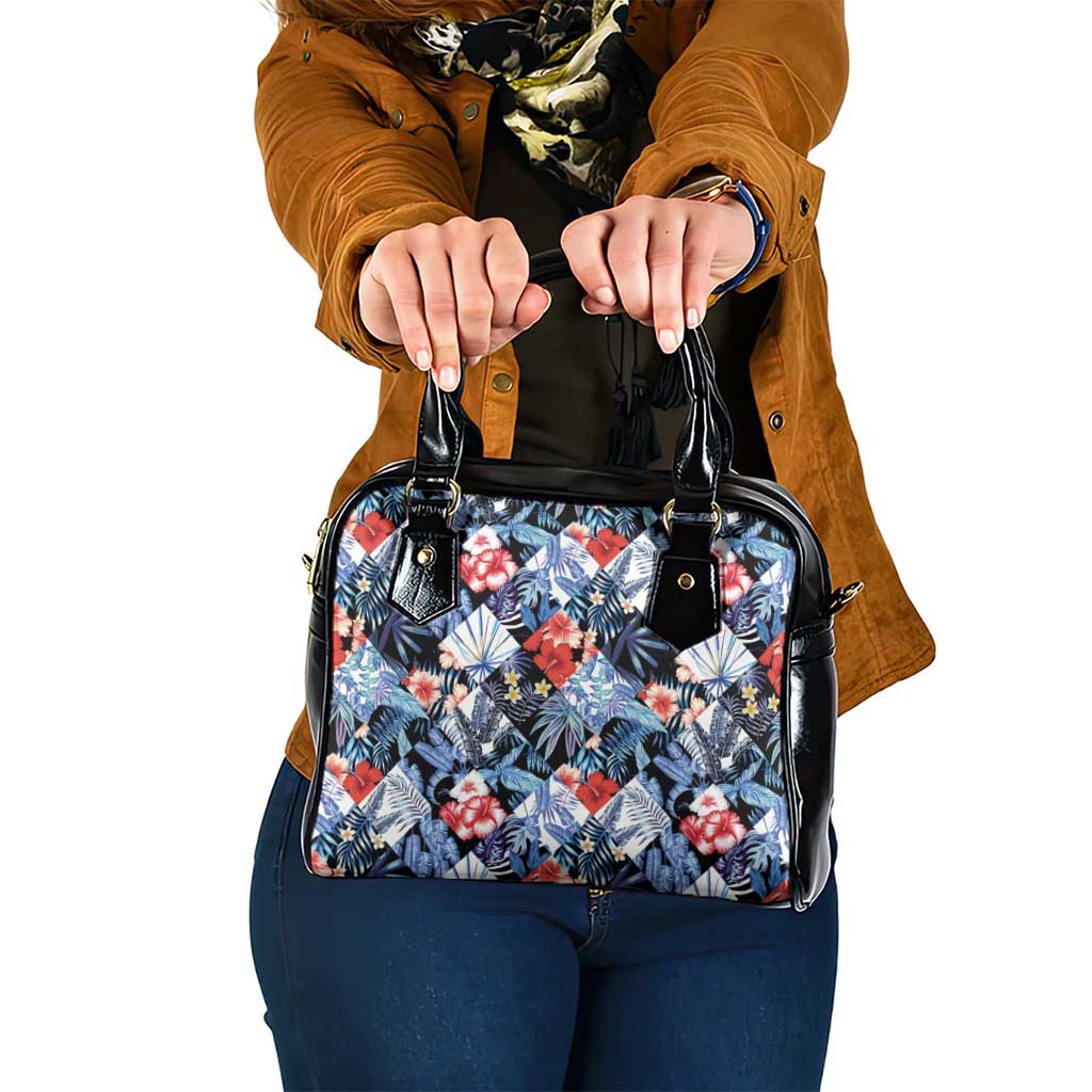 Hawaii Tropicana Blue Pattern Shoulder Handbag LT01