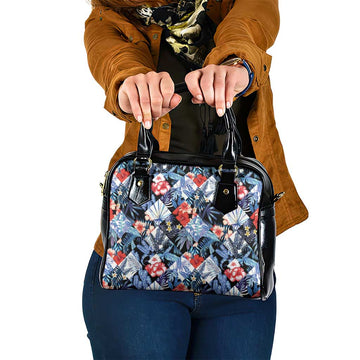 Hawaii Tropicana Blue Pattern Shoulder Handbag LT01
