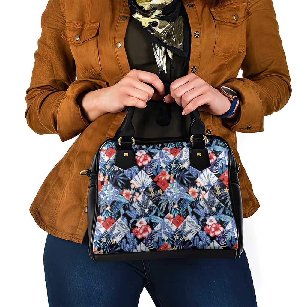 Hawaii Tropicana Blue Pattern Shoulder Handbag LT01