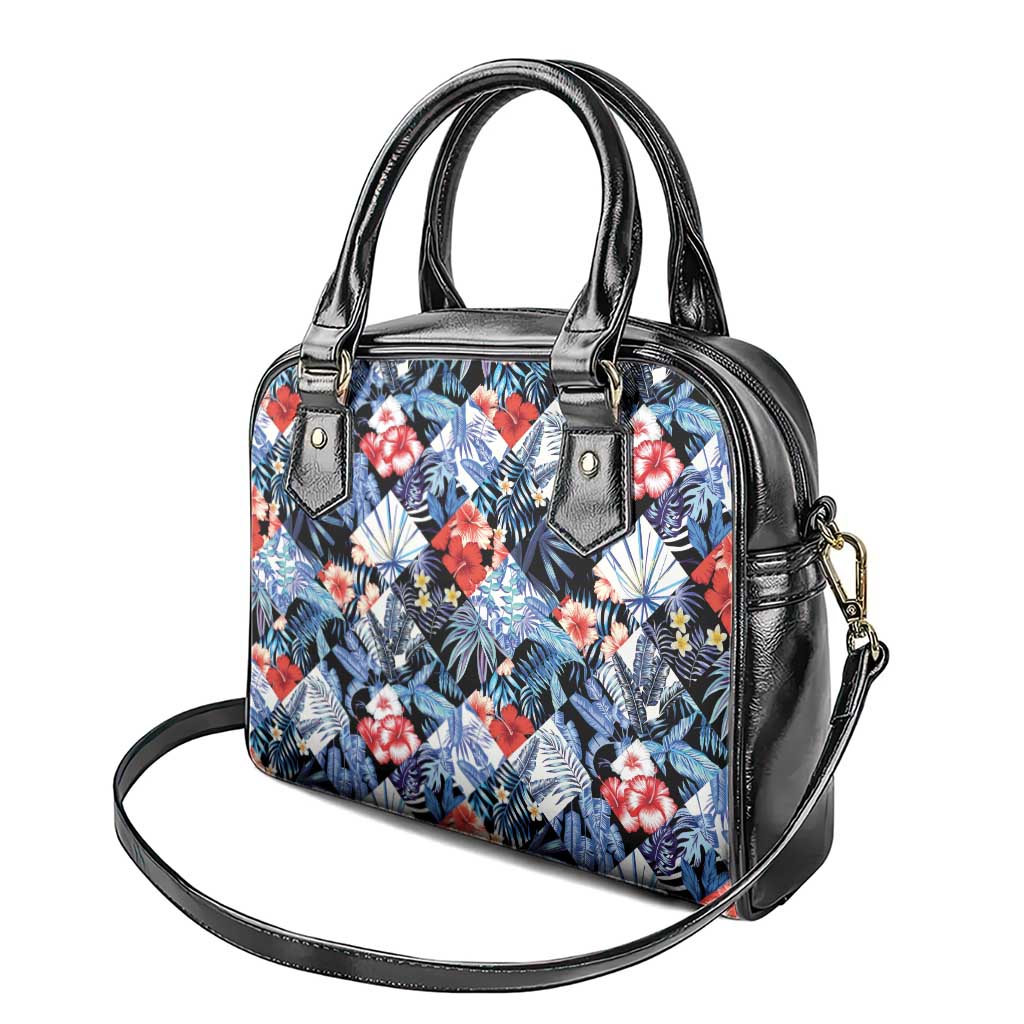 Hawaii Tropicana Blue Pattern Shoulder Handbag LT01