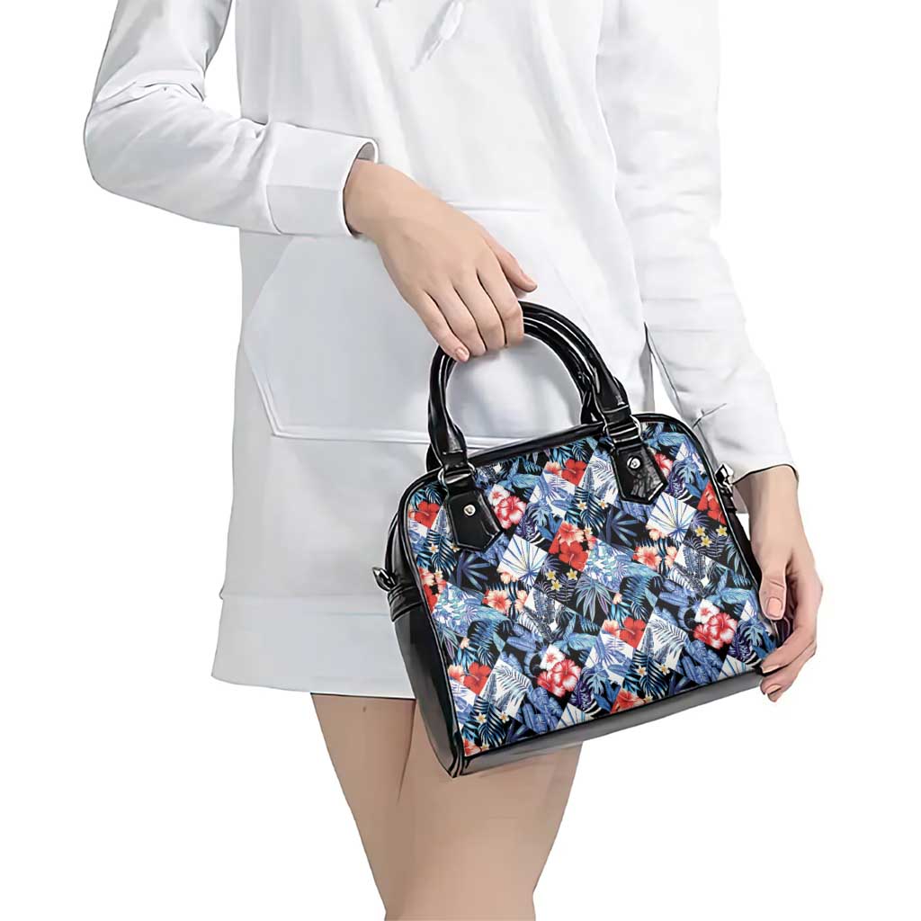 Hawaii Tropicana Blue Pattern Shoulder Handbag LT01