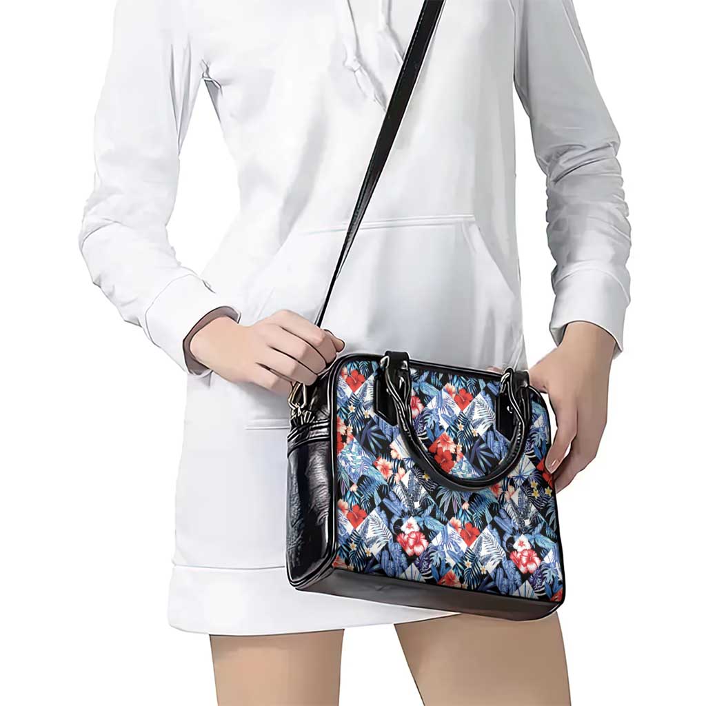 Hawaii Tropicana Blue Pattern Shoulder Handbag LT01