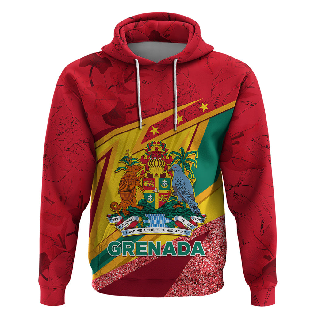 Grenada Independence Day Hoodie Gwenad Bougainvillea Sparkle Version LT01