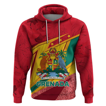 Grenada Independence Day Hoodie Gwenad Bougainvillea Sparkle Version LT01