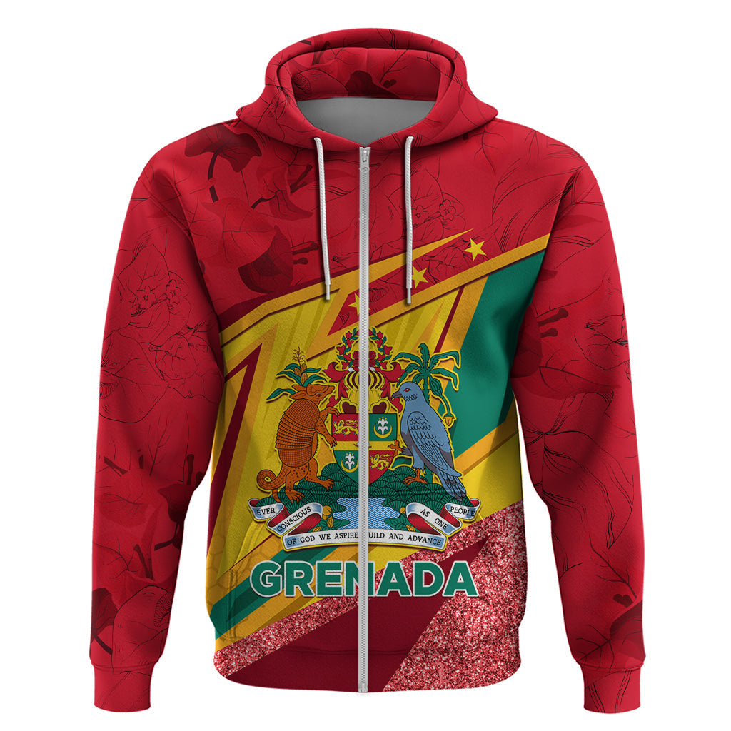 Grenada Independence Day Hoodie Gwenad Bougainvillea Sparkle Version LT01