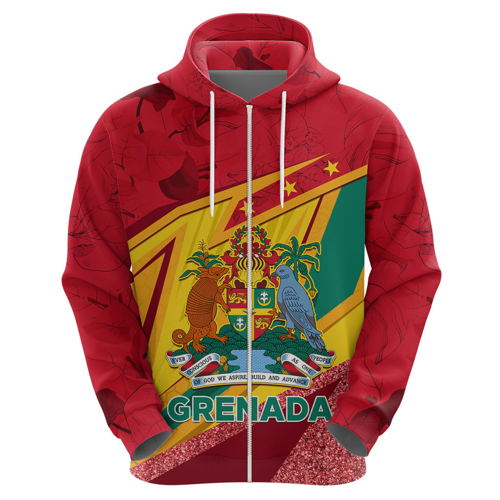 Grenada Independence Day Hoodie Gwenad Bougainvillea Sparkle Version LT01