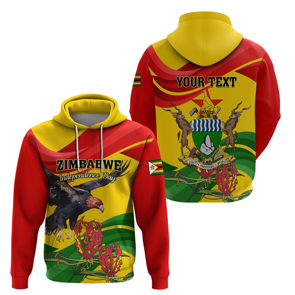 Zimbabwe Independence Day Hoodie Chapungu Bird With Flame Lily LT01