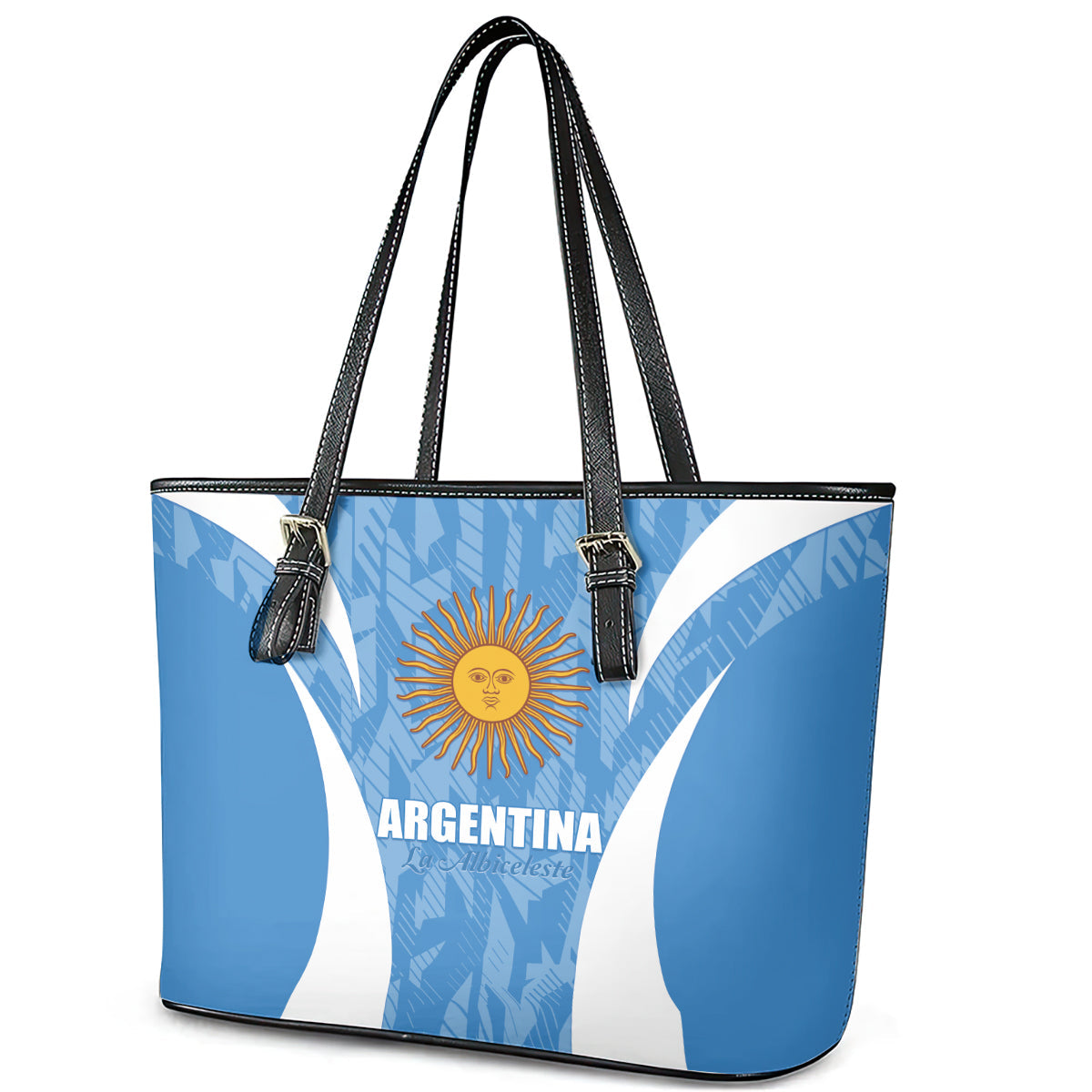 Argentina 2024 Leather Tote Bag Vamos La Albiceleste Campeon LT01