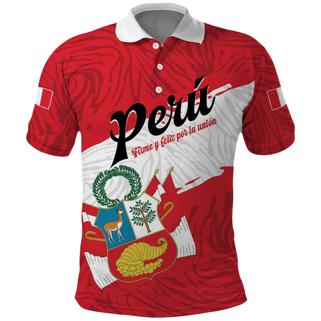 Personalized Peru Polo Shirt Piruw Ripuwlika Flag Stylized LT01