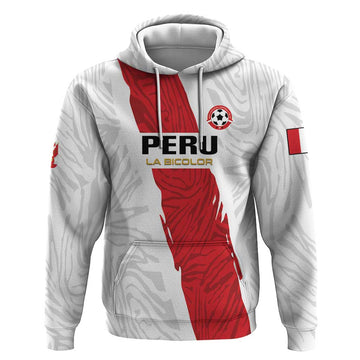 Custom Football Peru Hoodie La Bicolor Go Champions LT01