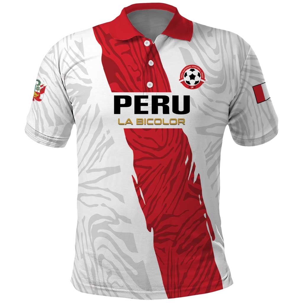 Custom Football Peru Polo Shirt La Bicolor Go Champions LT01