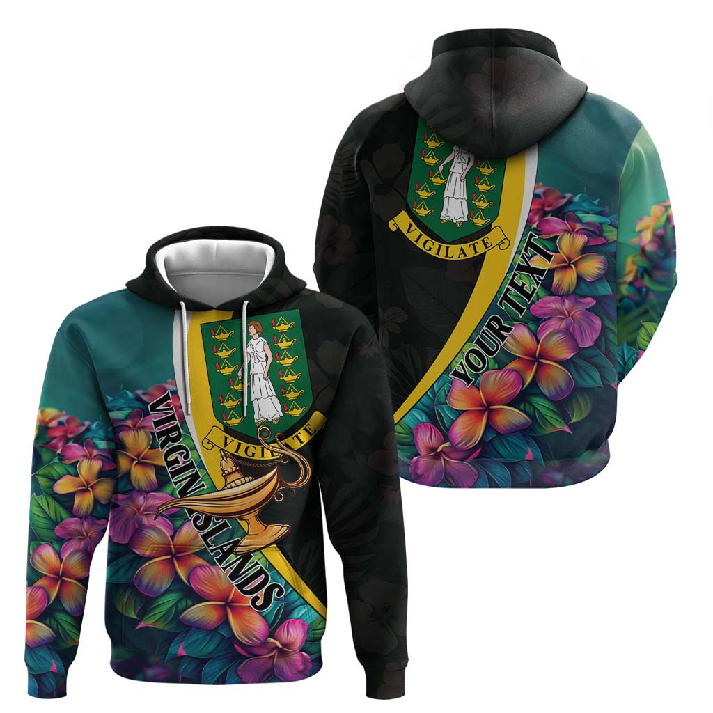 Personalised British Virgin Islands Tropical Hoodie Curve Style LT01