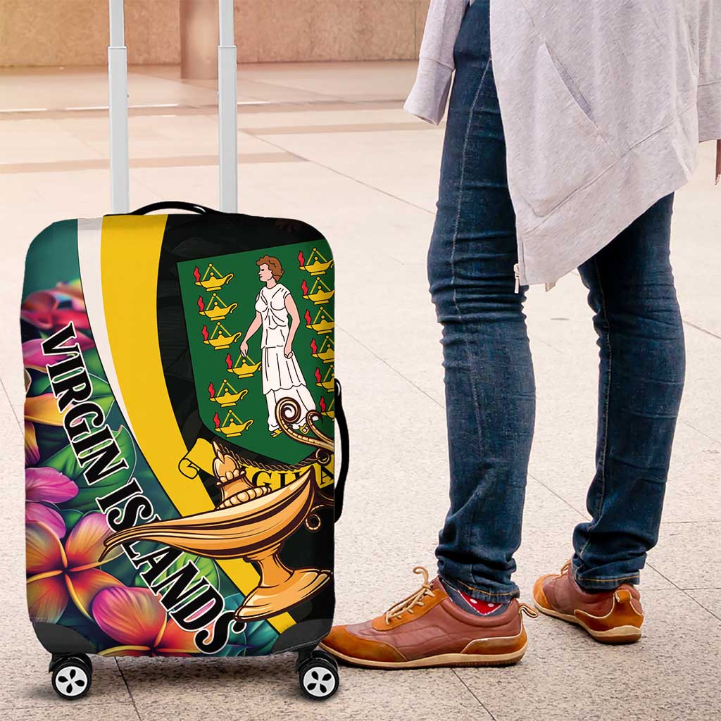 British Virgin Islands Tropical Luggage Cover Curve Style LT01