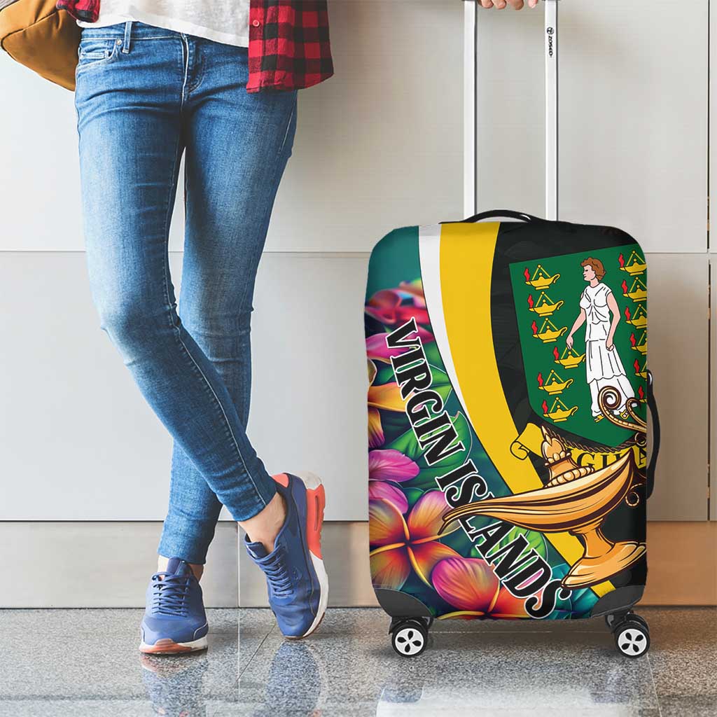 British Virgin Islands Tropical Luggage Cover Curve Style LT01