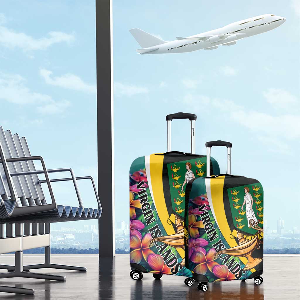 British Virgin Islands Tropical Luggage Cover Curve Style LT01