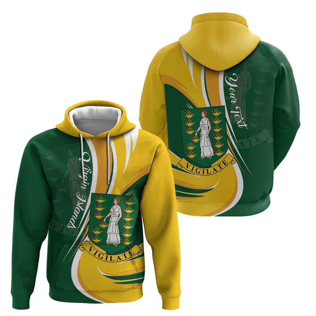 Personalised British Virgin Islands Hoodie Vigilate Flag Color LT01