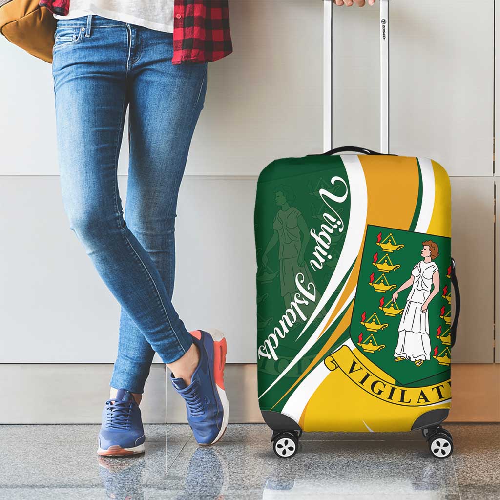British Virgin Islands Luggage Cover Vigilate Flag Color LT01